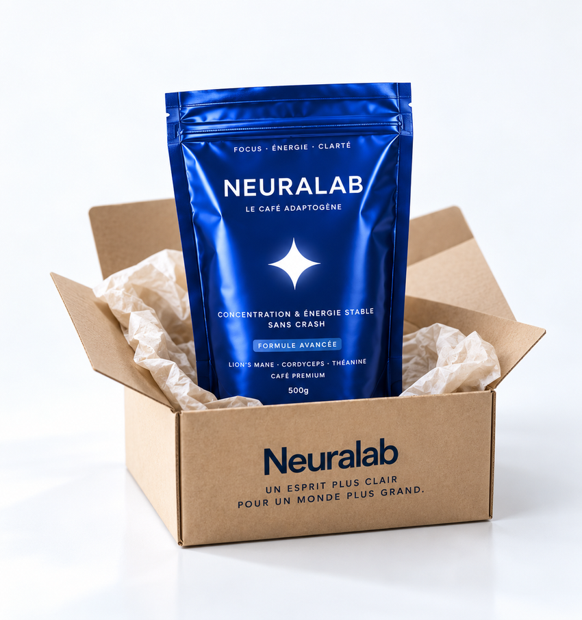 Sachet Neuralab bleu électrique dans son carton